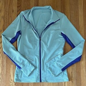 Lucy Aqua Detailed Zip-Up